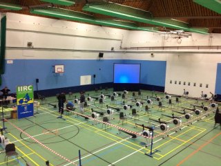 Indoor rowing setup Indoor rowing setup