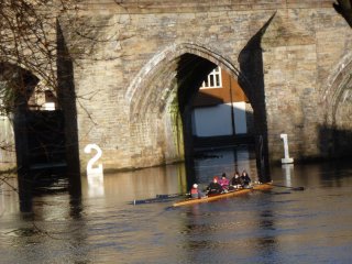Recreational rowing Elvet bridge december 2011 Recreational rowing Elvet bridge december 2011
