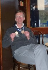 Vaughan with medals