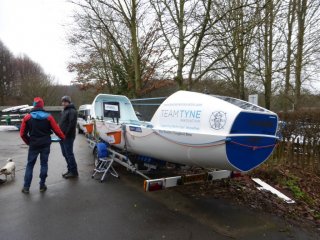 Team Tyne Innovation boat for the Talisker Whiskey Atlantic Challenge