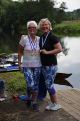 Debbie and Shirley win the women\'s 50+ 2x