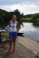 Lee Fenton wins the women\'s single sculls sprint