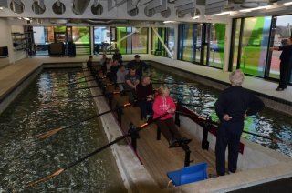 Using the rowing tank at Maiden Castle