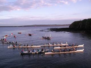 queueing to land at Tynemouth