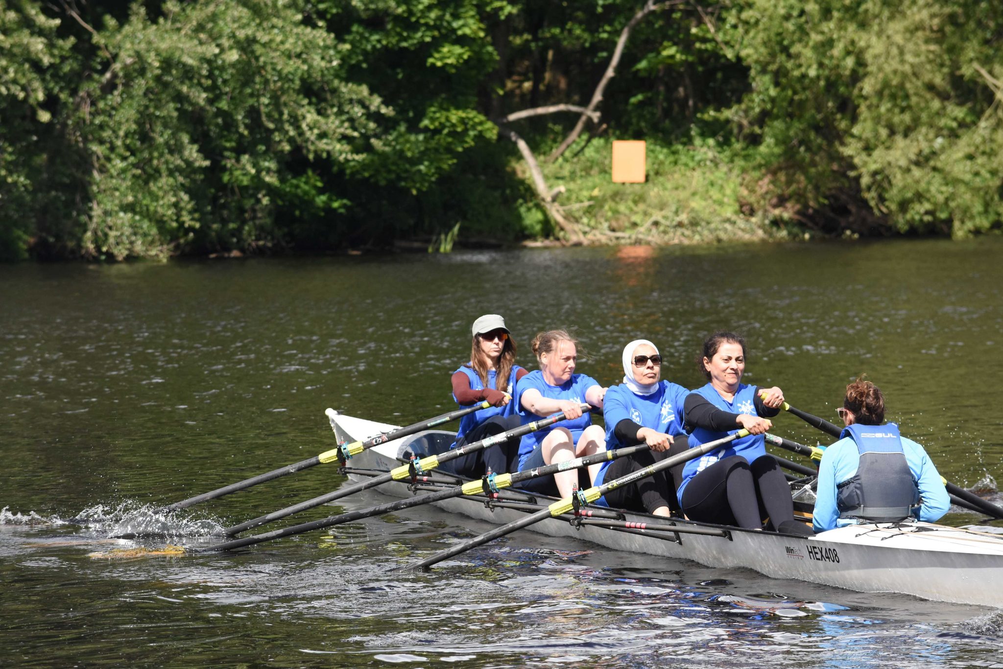 Sunday League sculling skills at Hexham – Durham Amateur Rowing Club