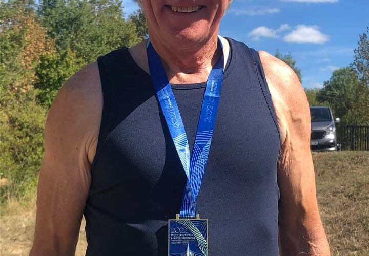 Andy medals at World Masters Regatta