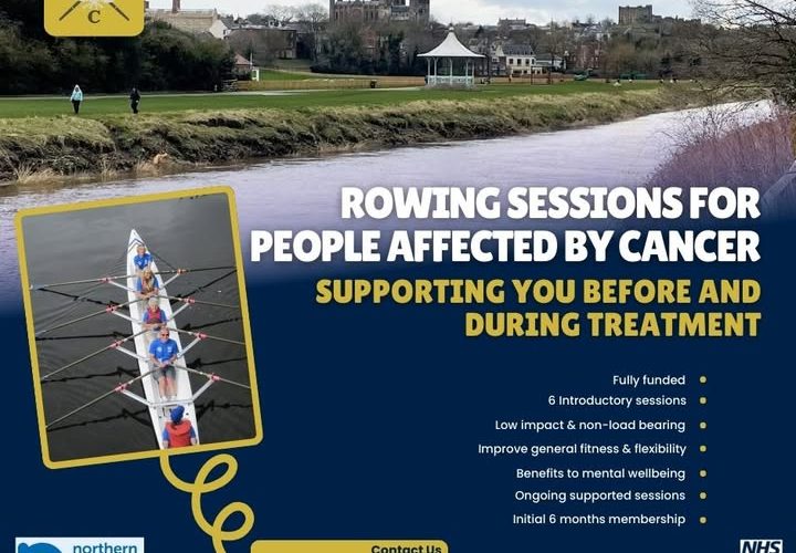 Rowing sessions for people affected by cancer